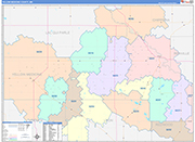 Yellow Medicine County Wall Map Color Cast Style